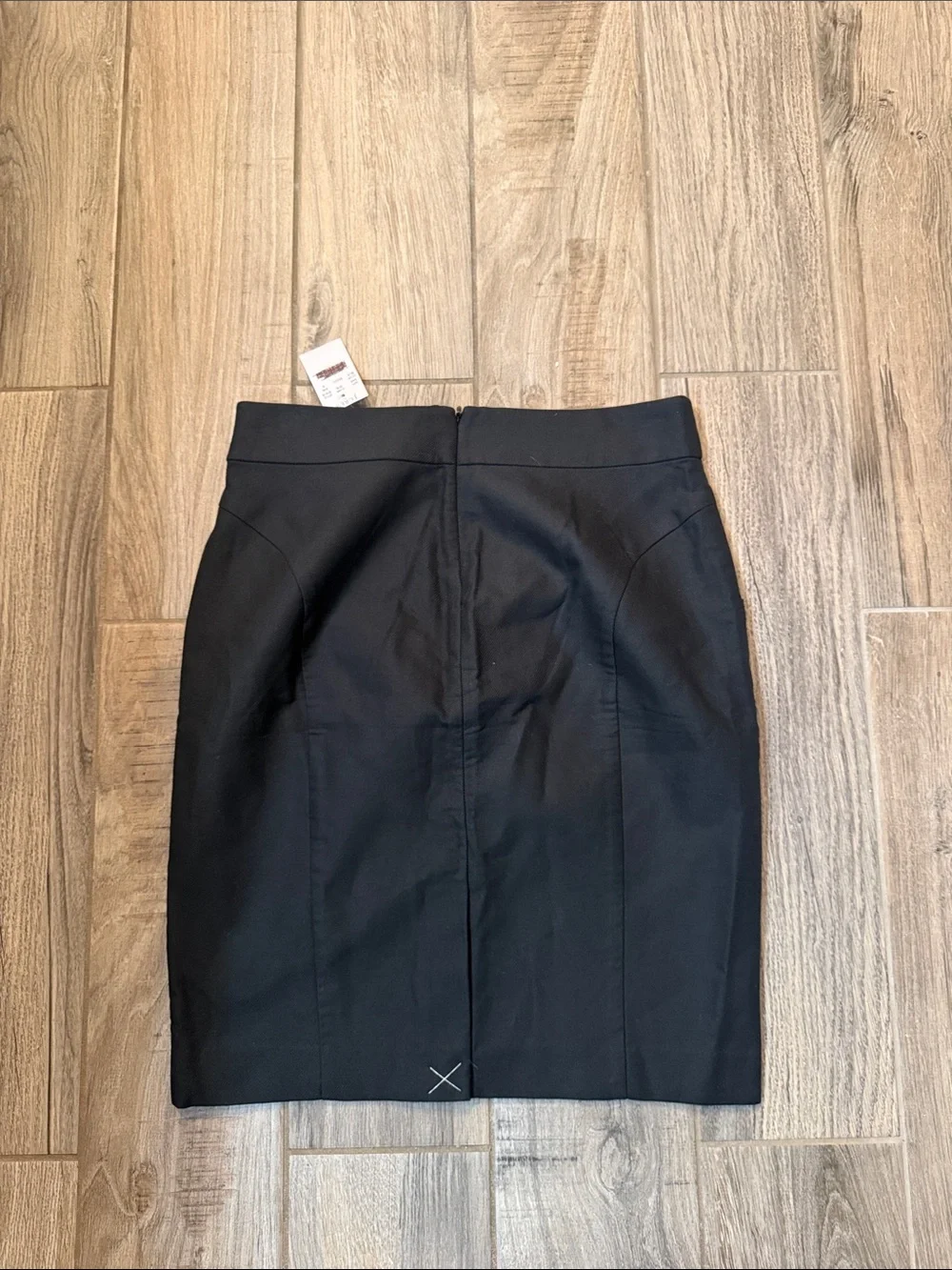J. Crew Black Pencil Skirt Double Serge Cotton with Pockets Size 4 NWT Office